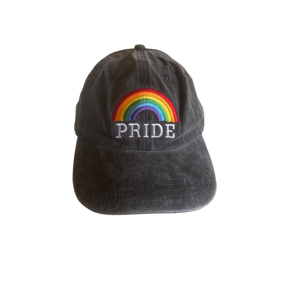 Unbranded Baseball Cap Black Pride Rainbow Embroidered Adjustable Dad Hat Cotton